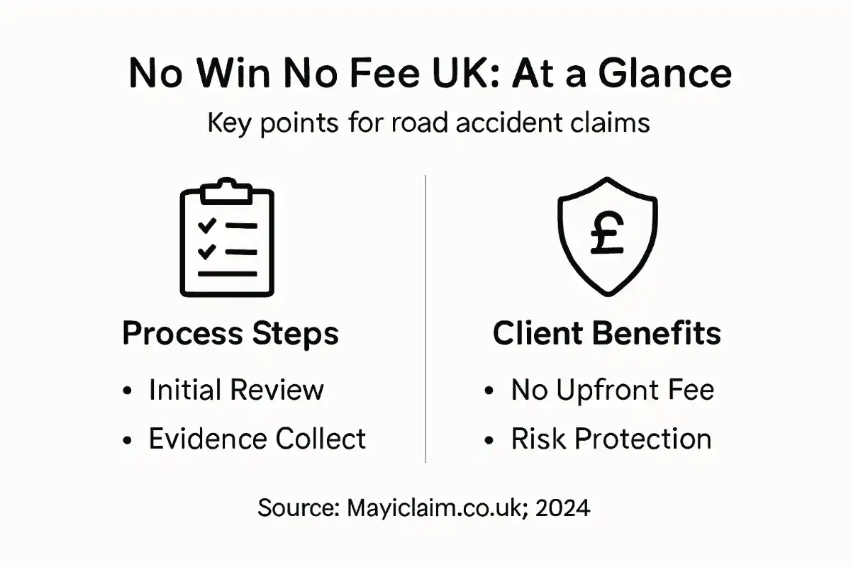Infographic summarizing key no win no fee points