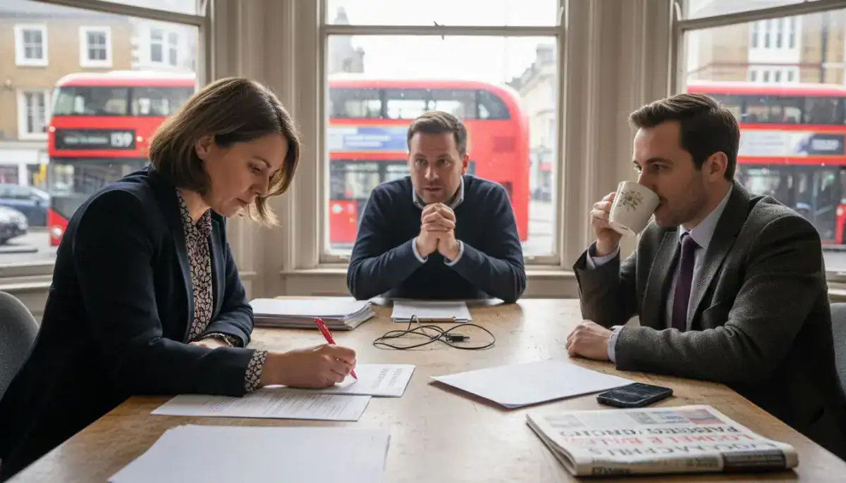 Solicitors discussing no-win-no-fee agreement with client